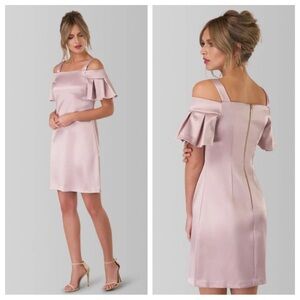🆕 Closet London Off-Shoulder Dress in Pink Satin